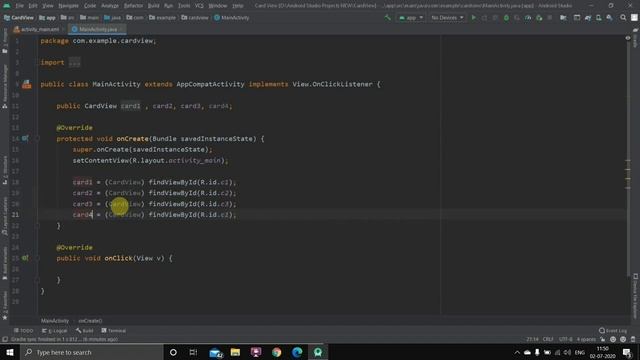 Card View to New Activity | Android Studio Latest Version смотреть онлайн