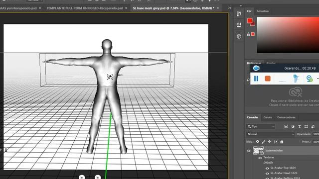 Making a Tattoo on Second Life Using Photoshop 3D Feature ( easy bakes on mesh kit ) смотреть онлайн