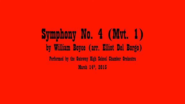Symphony No. 4 (Mvt I) by William Boyce (arr Elliot Del Borgo) смотреть онлайн