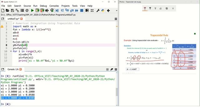 P01E04 Python programming | Numerical Methods | Numerical Integration | Trapezoidal Rule смотреть онлайн