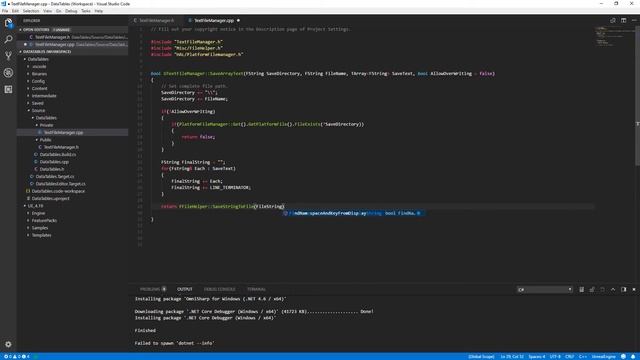 UE4 / Unreal Engine 4 / Saving To Text File (CSV) C++