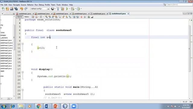Java aptitude questions on static,final,Exception|practical demo for your technical interviews. смотреть онлайн