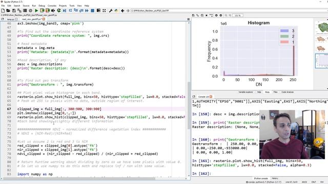 201 - Working with geotiff files using rasterio in python (also quick demo of NDVI calculation) смотреть онлайн