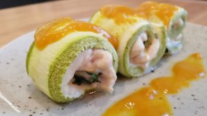 РУЛЕТЫ ИЗ КУРИЦЫ И КАБАЧКА, запеченные в духовке на шпажках