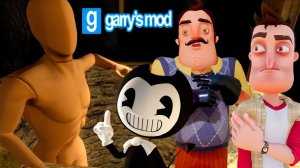 ХРИПЛАЯ ХОРРОР ИСТОРИЯ!ИГРА ПРИВЕТ СОСЕД И БЕНДИ В ГАРРИС МОДЕ!GARRY'S MOD и BENDY FUN!ШОУ ХРИПЛЫХ!