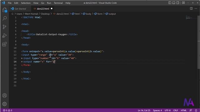 HTML5/CSS3/JavaScript Dersleri - Ders 22 - HTML5 ve Web Uygulamaları, DataList, Output, Keygen