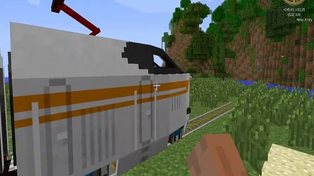Обзор модов minecraft [TrainCraft] часть 1 Поезда что и как? смотреть онлайн