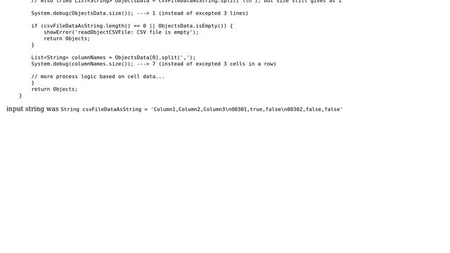 Salesforce: CSV file string parsing by newline error смотреть онлайн