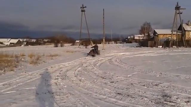 Самодельный снегоход.Первый выезд. смотреть онлайн