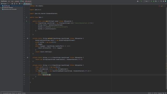 Java: convert InputStream to String смотреть онлайн