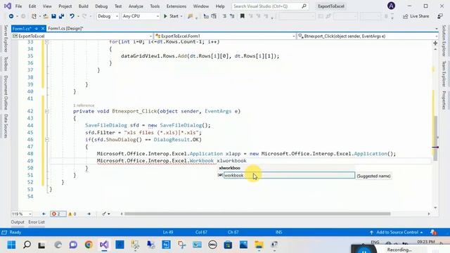C# - How to export data from datagridview to excel смотреть онлайн