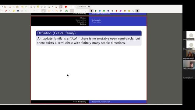 Bootstrap percolation: merging operations for polytopes. Ivailo Hartarsky. Algebra and Logic. Sofia смотреть онлайн