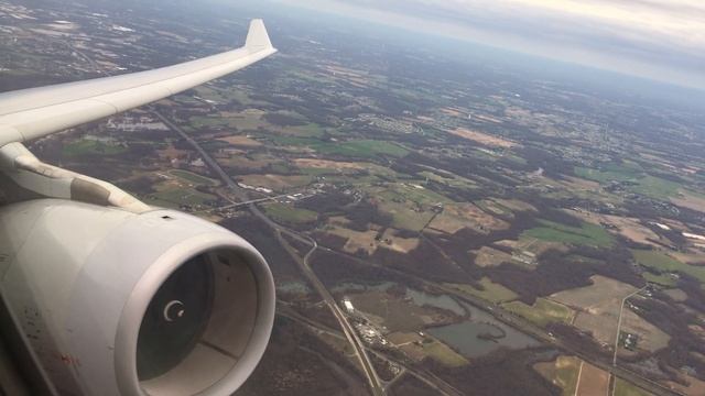 American Airlines Airbus A330-200 Takeoff From Philadelphia International Airport