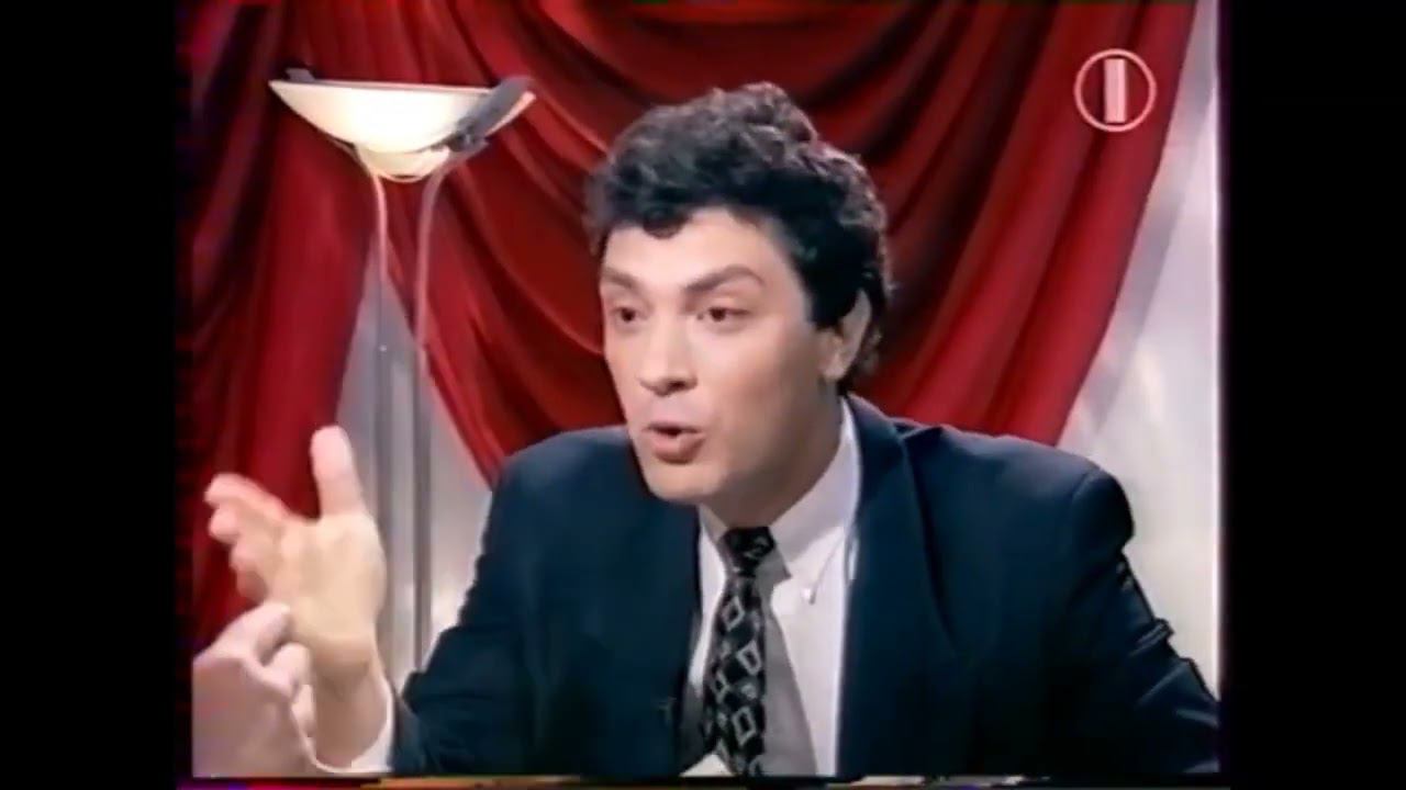 Один на один - Жириновский облил Немцова апельсиновым соком (ОРТ, 1995) смотреть онлайн