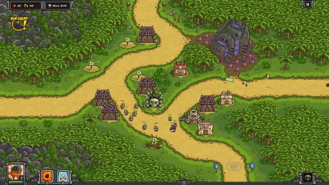 Kingdom Rush Frontiers - Lost Jungle - Veteran 3 Stars смотреть онлайн