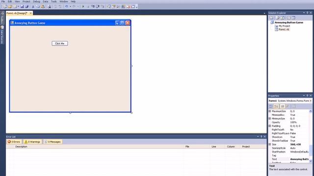 How To Make An Annoying Button Game In Visual Basic 2008 And 2010 смотреть онлайн