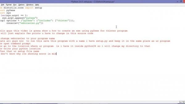 Python Tutorial: Convert tkinter to .EXE using Py2exe