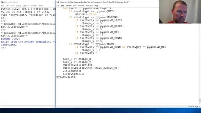 Python Basics Pygame Multiple Keyup Event смотреть онлайн