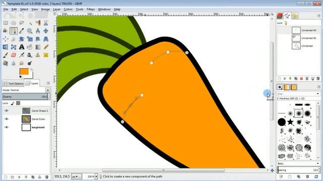How to draw a Cartoon Carrot (GIMP) смотреть онлайн