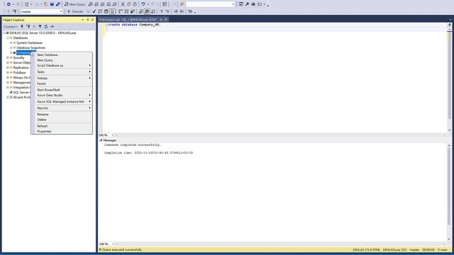 HOW TO CREATE DATABASE IN SQL SERVER 2022 смотреть онлайн