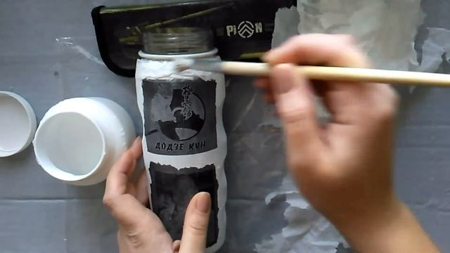 Декор бутылки для воды из Fix Price своими руками. Подарок каратисту ) смотреть онлайн