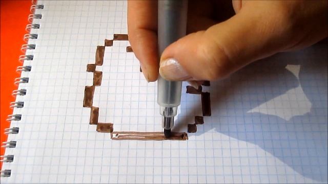 Курица - Как нарисовать по клеточкам в тетради Пиксель Арт смотреть онлайн