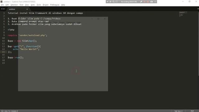 Instal Slim Framework pada Windows dengan Xampp смотреть онлайн