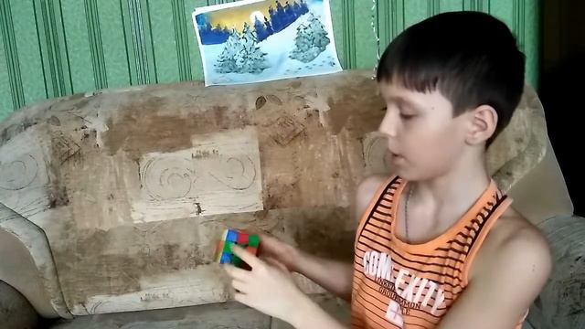 Обучение . как собрать сторону кубика Рубика смотреть онлайн