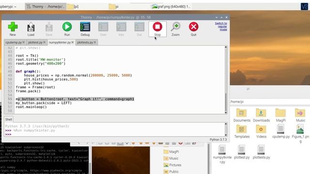 Simple python GUI open graphs using Tkinter смотреть онлайн
