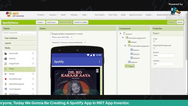 Create Spotify App In MIT App Inventor. смотреть онлайн
