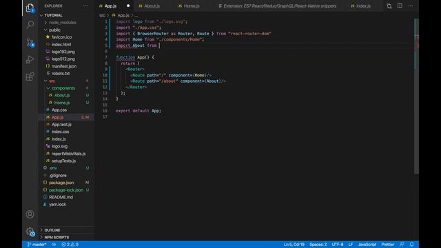 React Router Tutorial - Creating Multiple Routes - ReactJS смотреть онлайн
