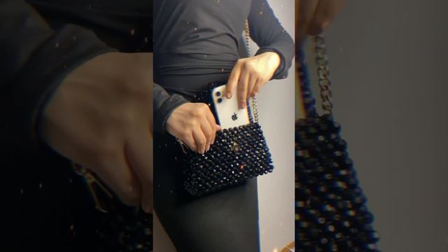 черная сумка из бусин #diy #мастеркласс смотреть онлайн