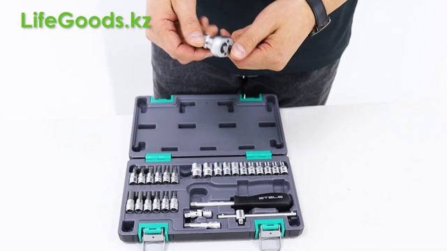 Набор инструментов 29 предметов Stels 14100: обзор от Интернет магазина LifeGoods.kz смотреть онлайн