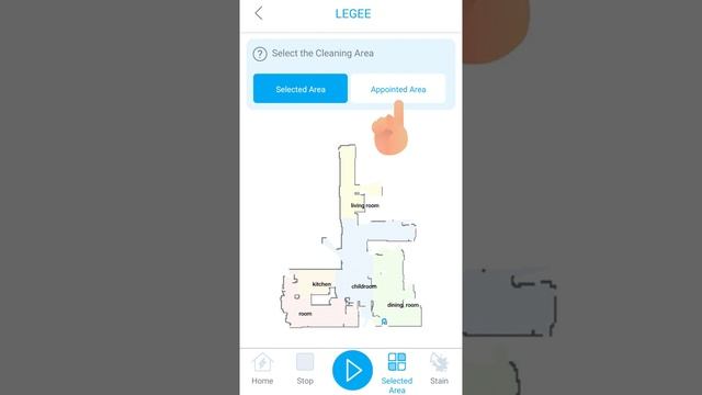 LEGEE-D8｜LEGEE App User Guide 6_Clean The Selected Or Appointed Area