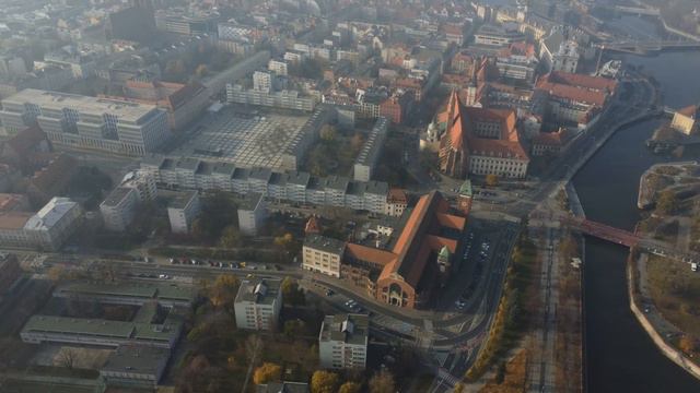 Sand Island and Cathedral of St. John the Baptist by DRONE. NICE! - Wroclaw Poland - ECTV смотреть онлайн