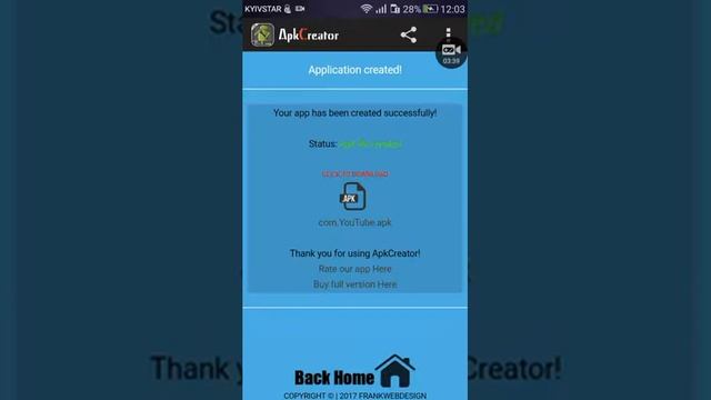 Как создать APK ярлык для своего телефона смотреть онлайн