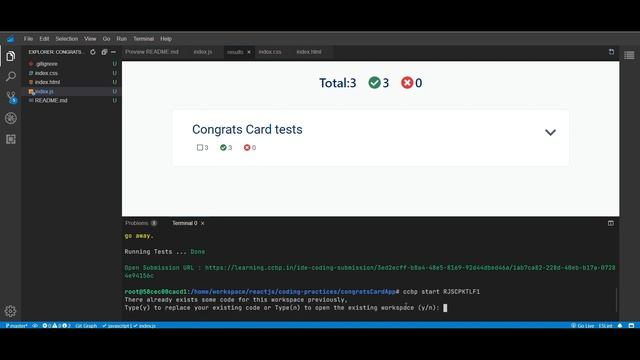 CCBP | React JS | Coding Practice - 1 | All Test Cases Passed смотреть онлайн