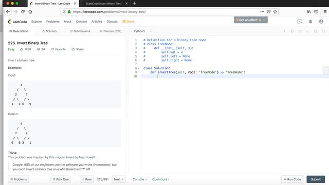 LeetCode in Python 226. Invert Binary Tree - Michelle小梦想家 смотреть онлайн