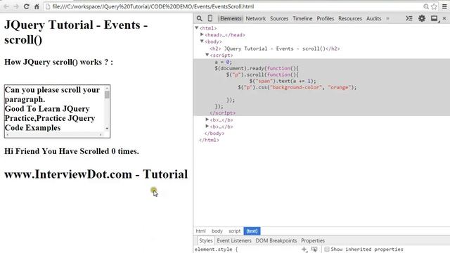 TAMIL SCROLL METHOD IN JQUERY DEMO смотреть онлайн