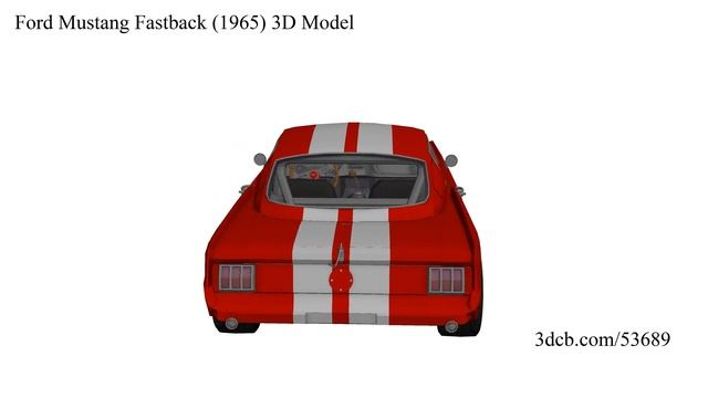 Ford Mustang Fastback (1965) 3D Model смотреть онлайн