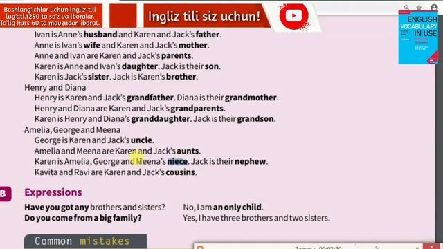 INGLIZ TILI AUDIO LUG'AT 1-dars Davomi