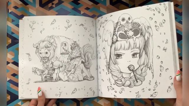 Обзор раскраски POP MANGA «CUTE AND CREEPY» COLORING BOOK. CAMILLA d’ERRICO смотреть онлайн