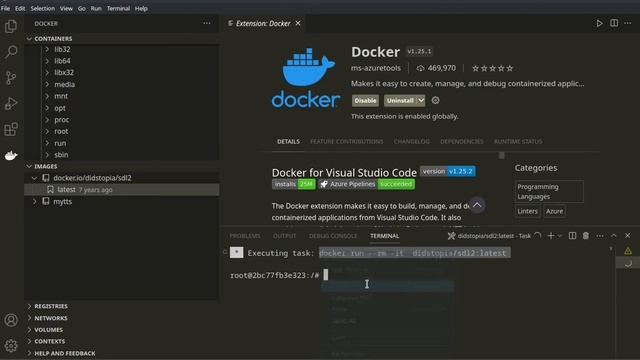 Разработка с помощью Docker + SDL2/GCC + VS Code смотреть онлайн
