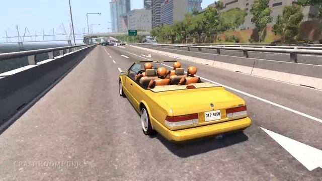 Massive Spike Strip Pileup Crashes #10 – BeamNG Drive | CrashBoomPunk смотреть онлайн