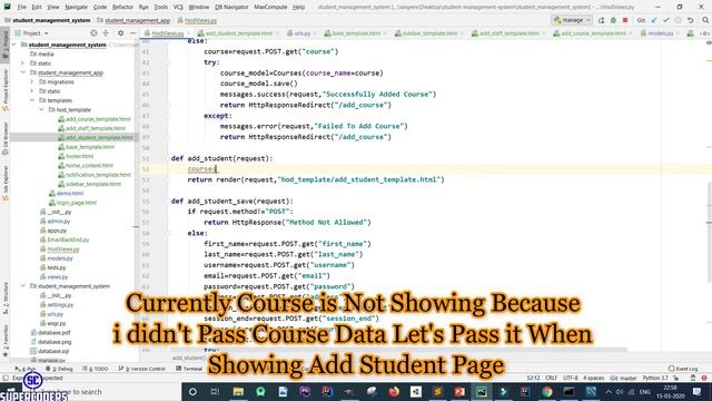 Python Django Student Management System Part 5 | Add Student | Staff and Student Login смотреть онлайн