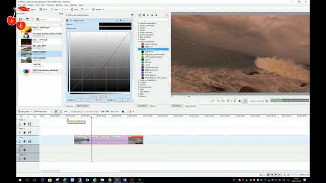 Цвето-коррекция в программе Kdenlive for Windows. смотреть онлайн