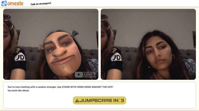 Falling Head JUMPSCARE PRANK on Omegle #2 смотреть онлайн