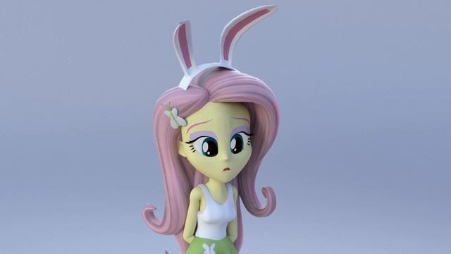Equestria girls Fluttershy's Bunny headband (Blender 3D Animation) смотреть онлайн