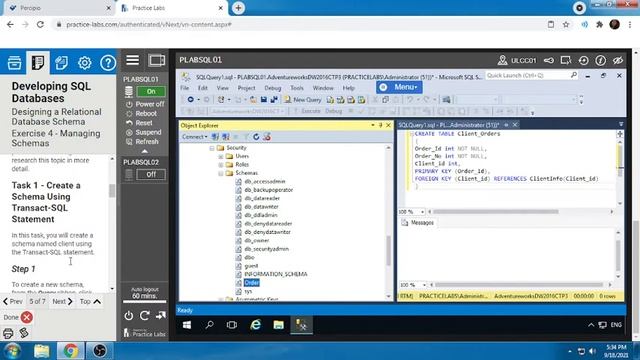 Developing SQL DatabasesDesigning a Relational Database Schema смотреть онлайн