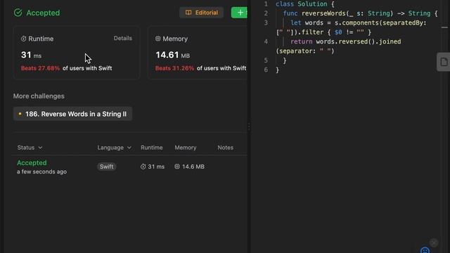 LeetCode 75 Plan #6 Medium | #151. Reverse Words in a String | Time O(n), Space O(n) смотреть онлайн